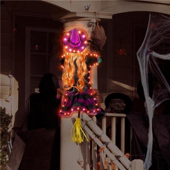 Crashing Witch into Tree Halloween Decoration 43 Inch,...